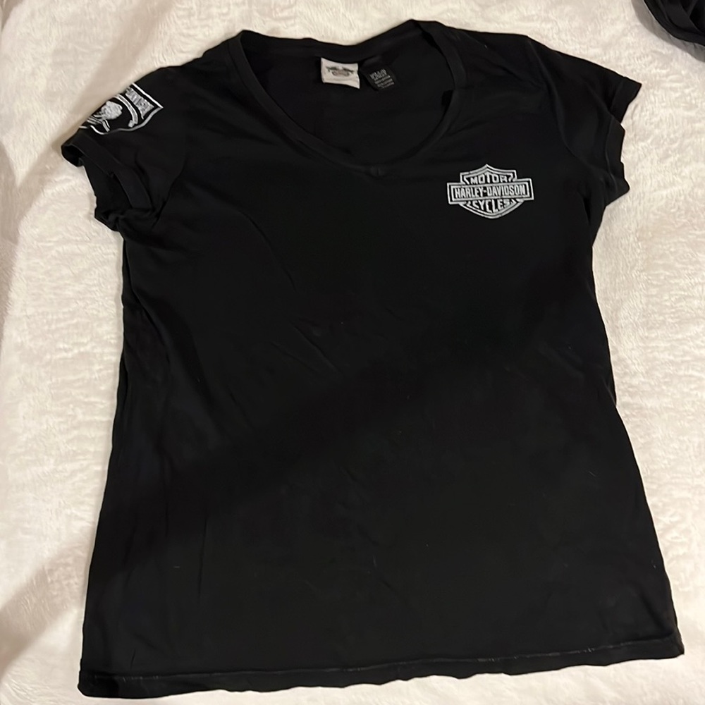 Harley Davidson Black V neck